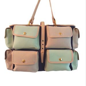 Nieri Argenti Canvas & Leather Pocket Tote